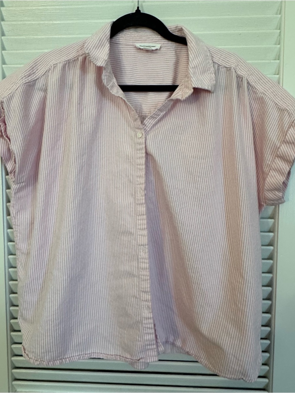 beachlunchlounge Pink & White Striped Button-Up